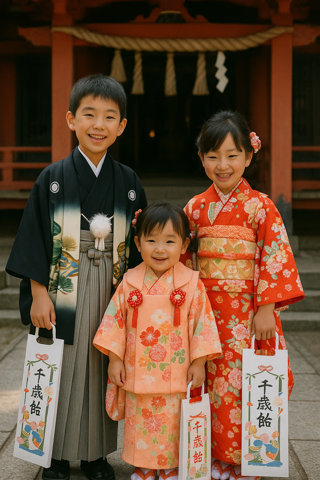 七五三のお祝いの様子