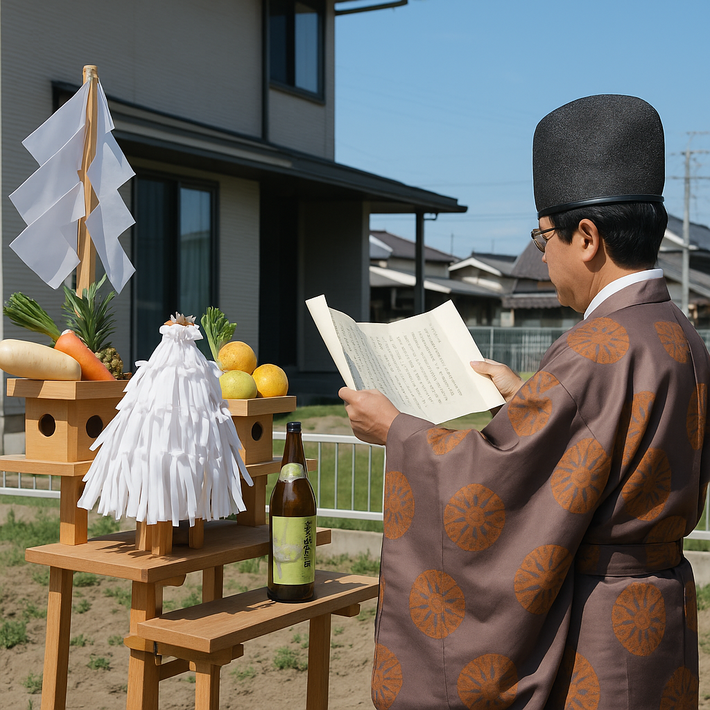 地鎮祭の様子